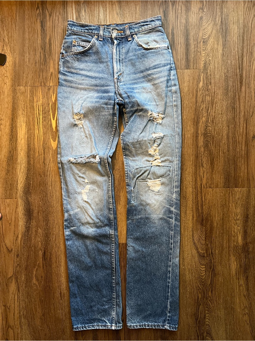 Vintage Levi’s Orange Tab 619 Distressed Carpenter Jeans W29 L36 Made in Canada